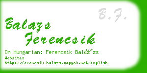 balazs ferencsik business card